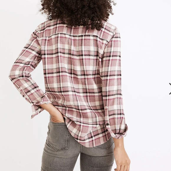MADEWELL XS Classic Ex-Boyfriend Shirt in Cornado Plaid NC827 - Picture 5 of 9